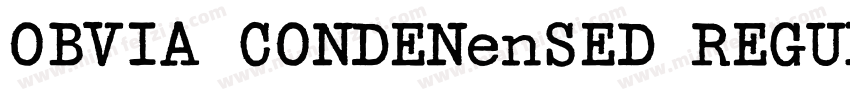 OBVIA CONDENenSED REGULAR字体转换